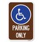 Signmission Parking Only With New Access Symbol Heavy-Gauge Aluminum Sign, 12" x 18", A-1218-23407 A-1218-23407 - alternate 1